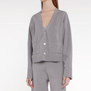 Live The Process Baja oversized cotton-blend cardigan in Hematite Grey